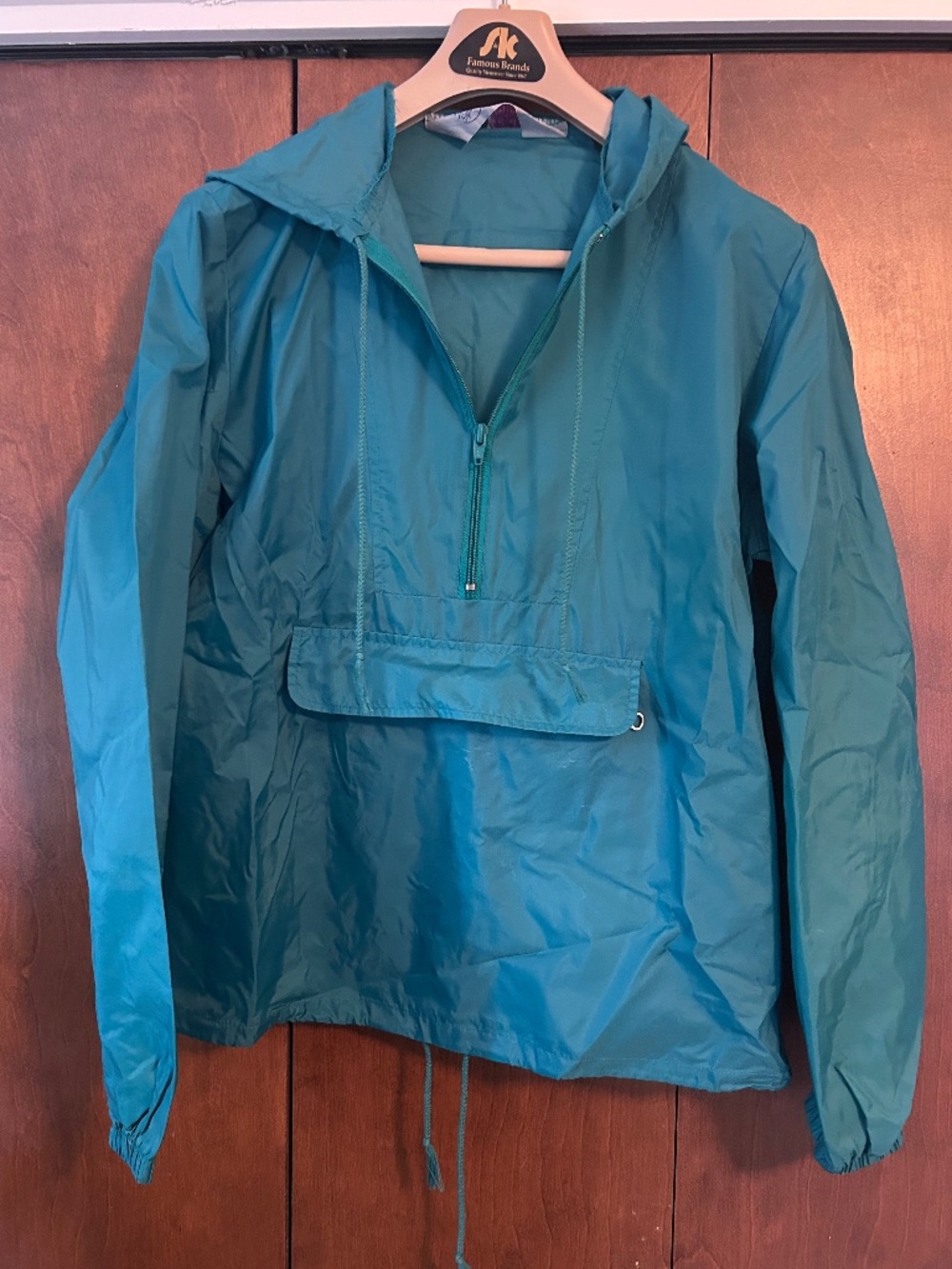 Vintage Anorak Aqua Jantzen Sport Packable Half Zip Pullover Windbreaker